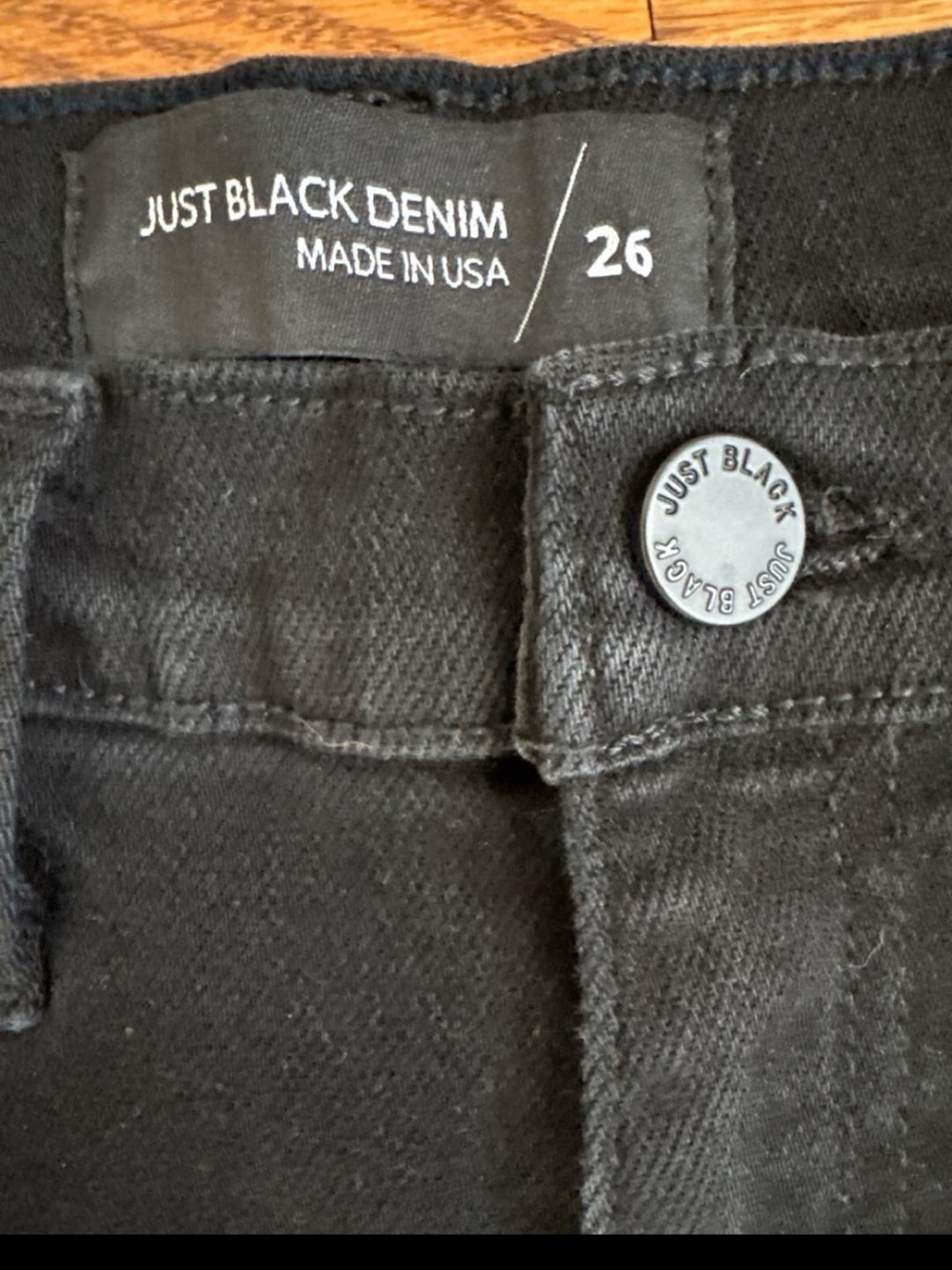 Just Black Denim Scissor Cut Wide Leg Jeans in Washed Black - Picture 3 of 9
